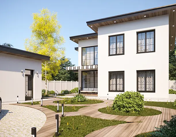 ARCHITECTURAL PROJECT OF A MODERN  HOUSE IN THE MOSCOW REGION