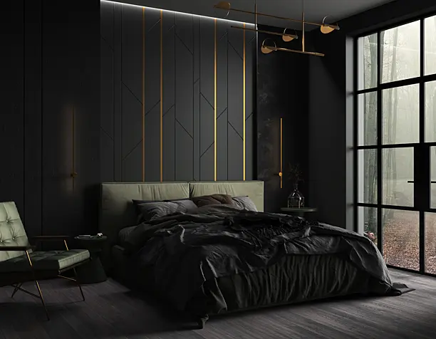 Dark bedroom