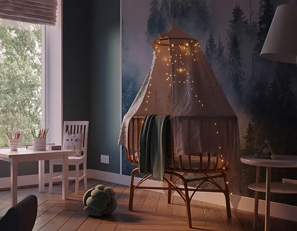 Childhome Rattan Cradle - Scandi Kids Room
