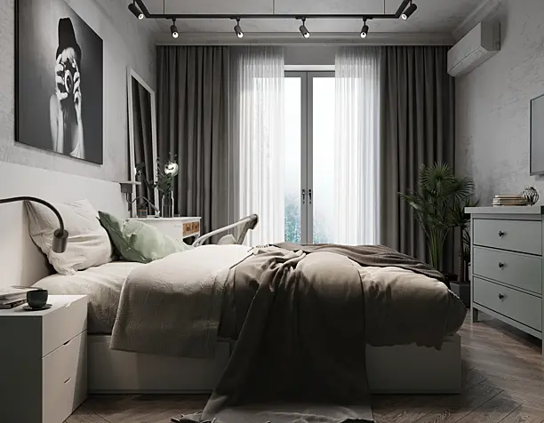 Bedroom project. S=14m2