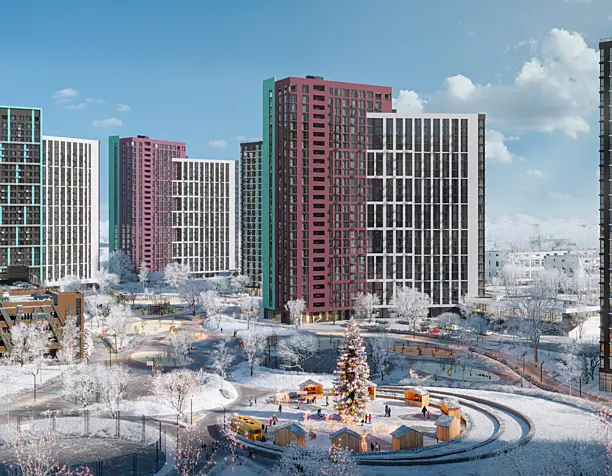 New Year render of Residential complex "Dibrova Park"