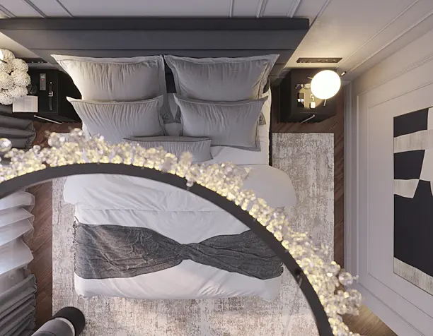 monochrome bedroom modern classic