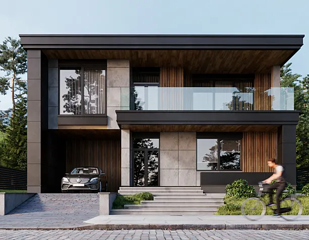 Cottage project in the mountains.