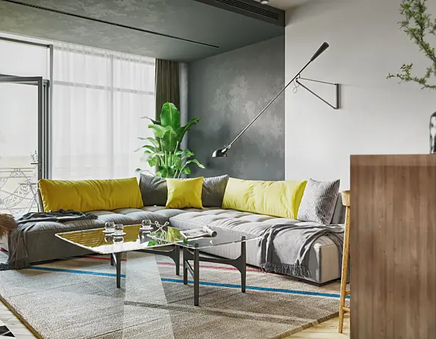 YELLOW breathe studio (living room and kitchen)