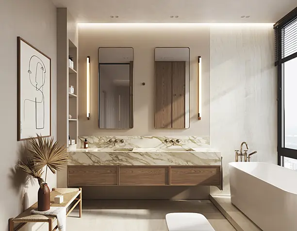 White pear apartment | Bathroom