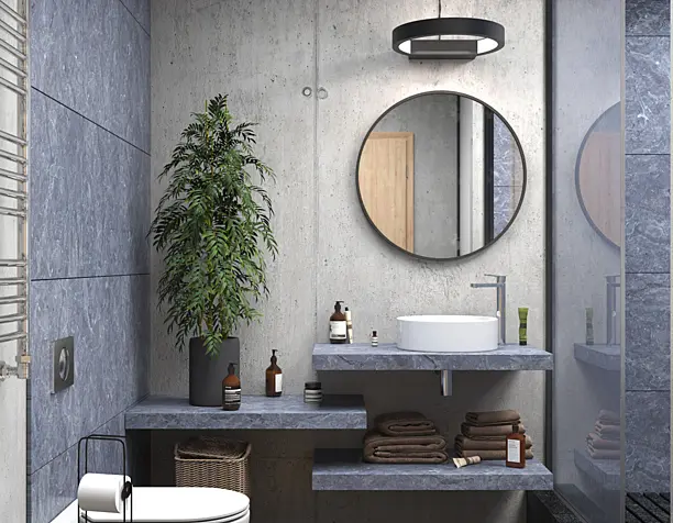 Bathroom in blue