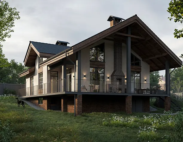 Визуализация загородного дома под Киевом