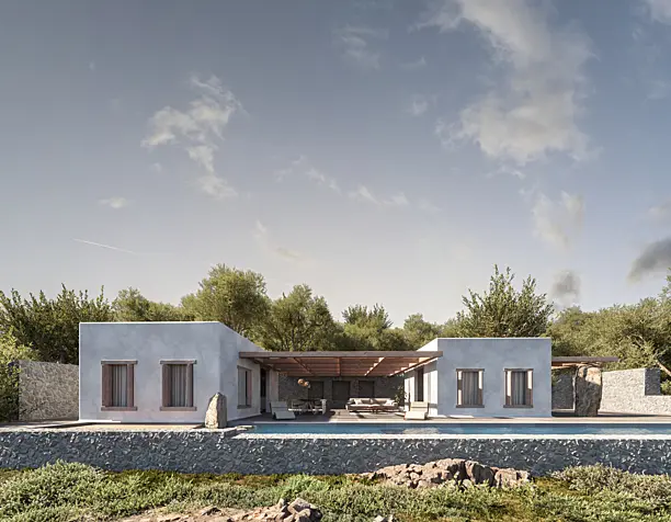 Greek villa with swimming pool