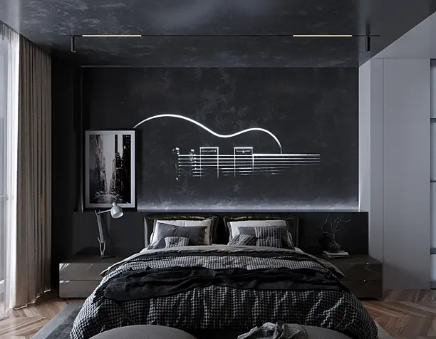 Dark bedroom