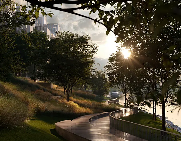 Landscape Residential Complex Beregovoy for Glavstroy development
