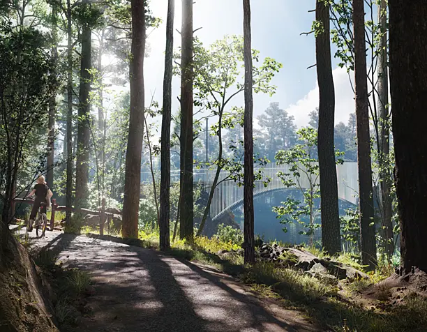 Road to the bridge