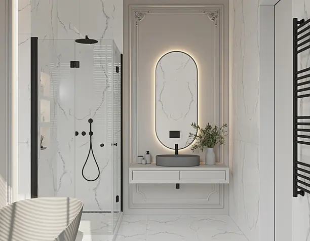 Neoclassic bathroom .