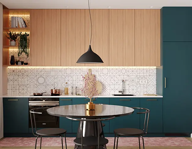 Визуализация кухни для студии интерьерного дизайна VIVID HOME