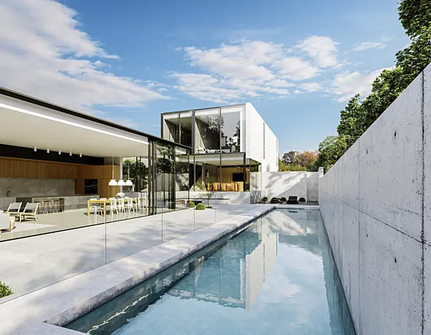 Mansion in the suburbs of Melbourne (by reference)