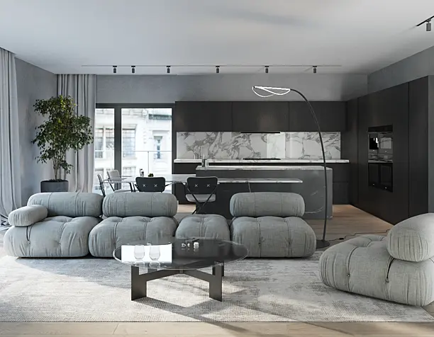 Concept Living room design & visualization & MoodY Animations