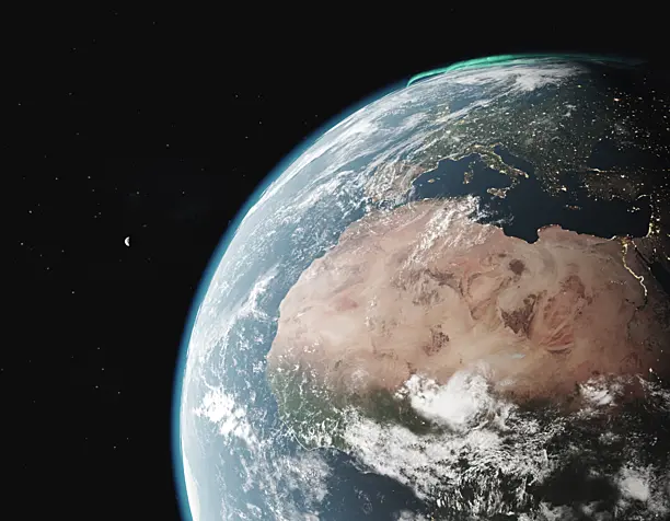 Moon & Earth