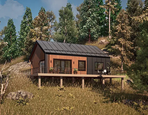 Cabin in woods