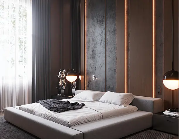 Bedroom for a man