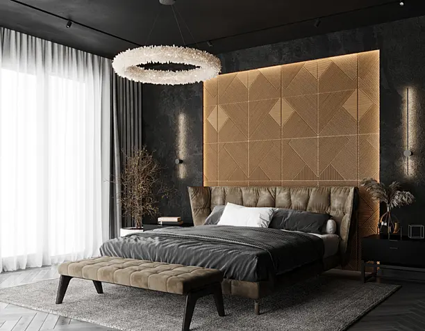 Dark bedroom vizualization