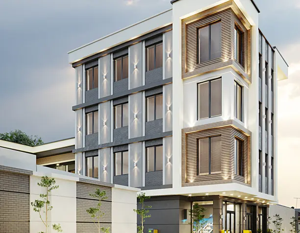 4 storey service building