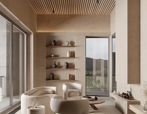 Naturalistic Livingroom & Kitchen