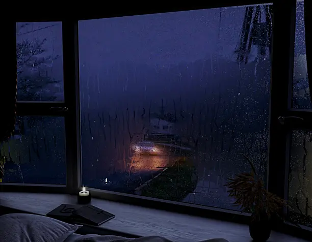 mood of the night rain.