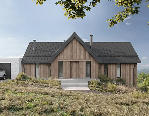 Visualization of a private house in Russia.