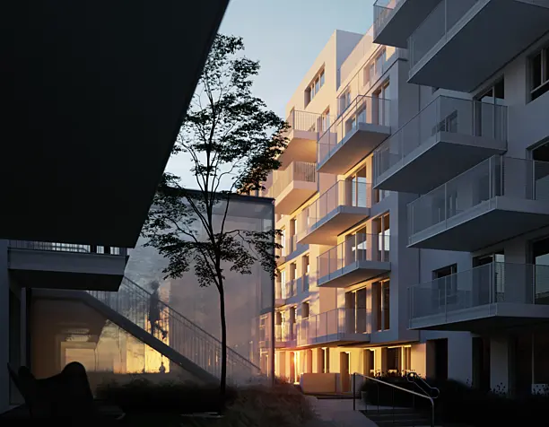 Different mood in courtyard