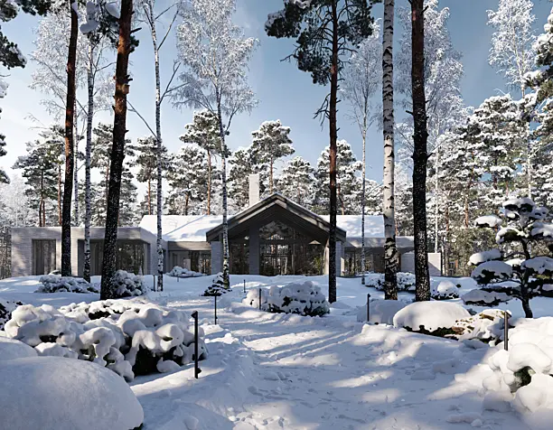 Visualization of a private house in Tula.