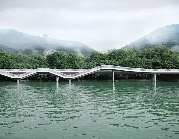 Pedestrian bridge (Shenzhen, China). Рендер по фото