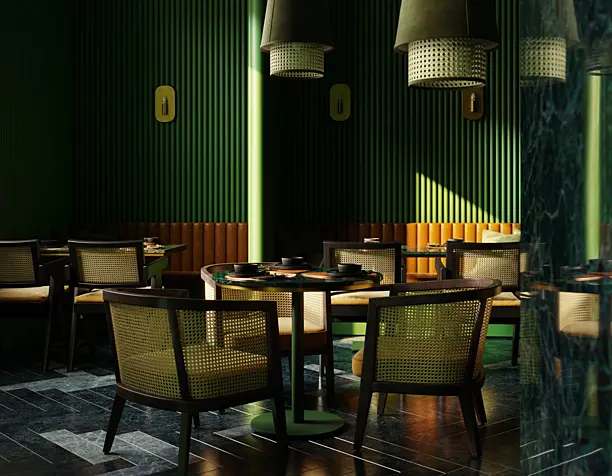 The Fluted Emerald Elgin Cafe (made by reference)(сделано по референсу)