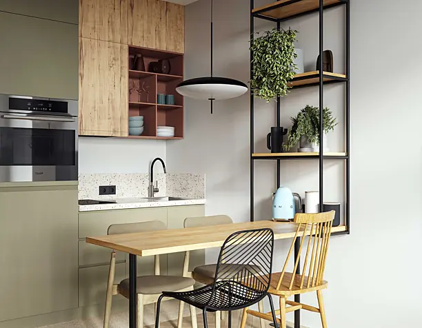 Sunny kitchen in small appartmens