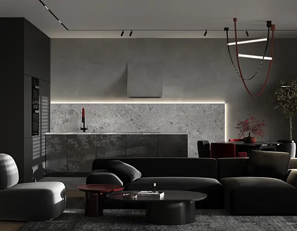 Modern dark interior