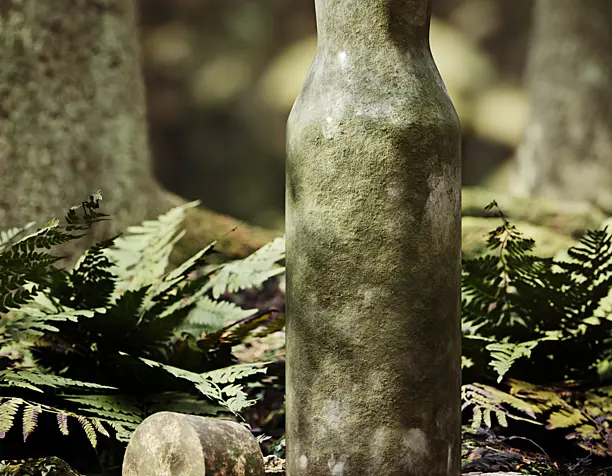 IKEA bottle in forest