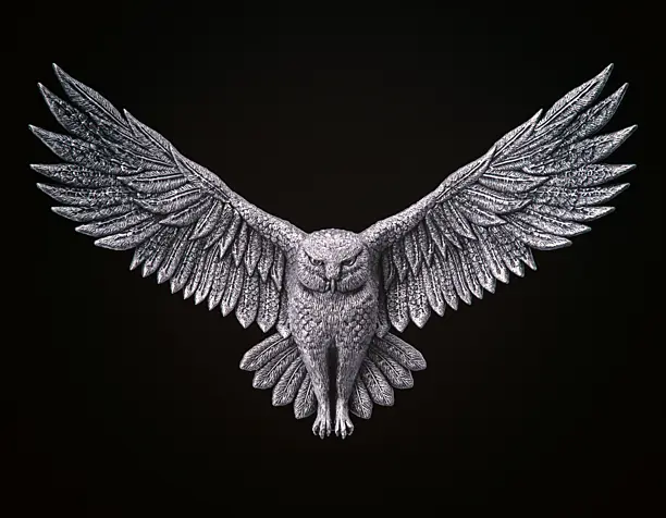 white owl pendant