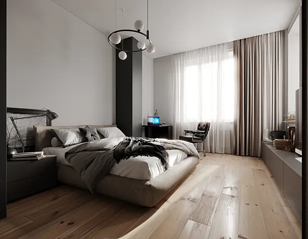 the black bedroom