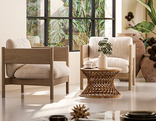 Bali inspired Interior visuals (3dsmax & Corona & Photoshop)