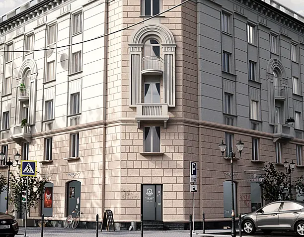 Exterior visualization of the apartment