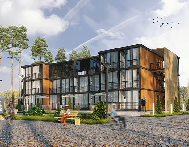 Дизайн экстерьера L.HOTEL модульные гостиница