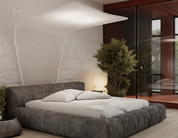 orange bedroom