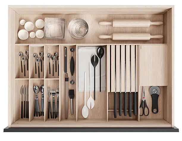 Kitchen tray for closeup