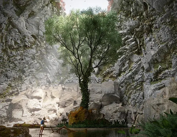 abandoned cave