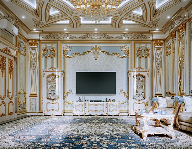 Living room. Luxury classic. 2019