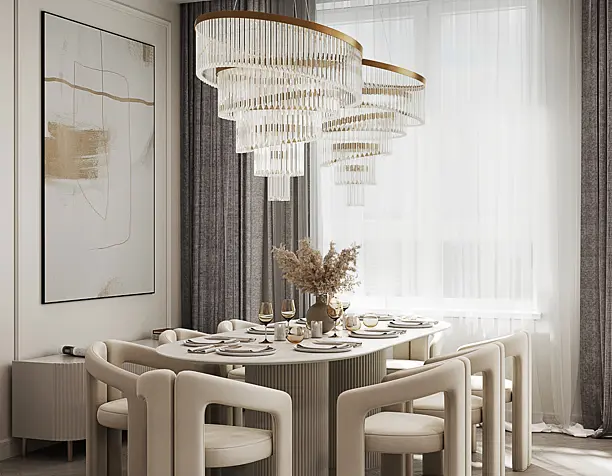 The apartment in soft colors