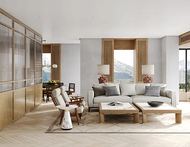 Aquamarine living room