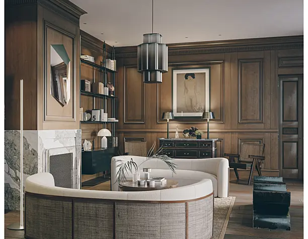 Вариант гостиной в загородном доме / Design of living room in country house