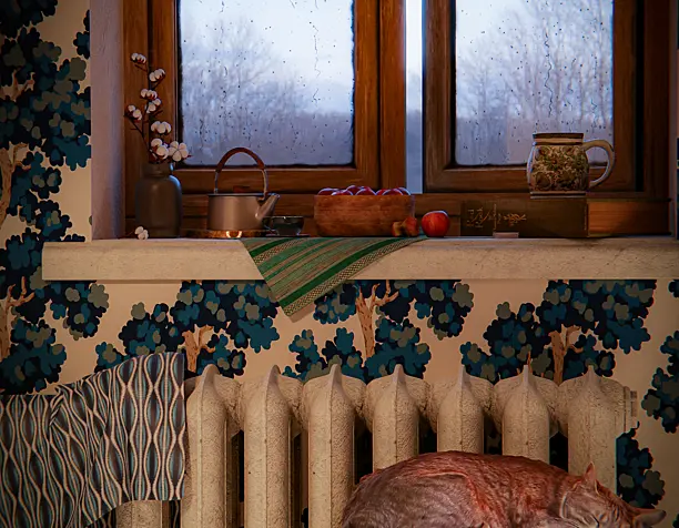 Дождливый день (сделано по референсу)