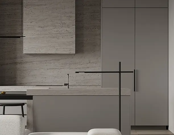 kitchen and living room