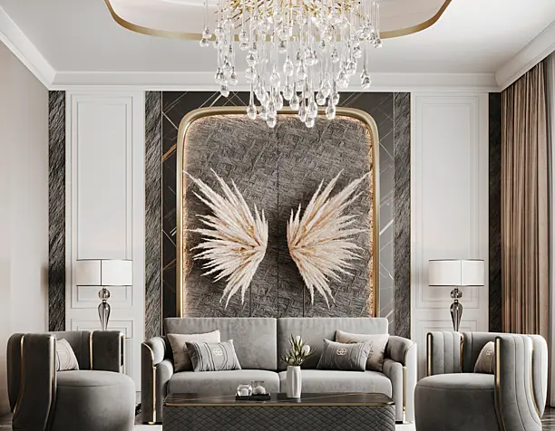 Interior Living room Botega  Elve luxury (сделано по референсу)