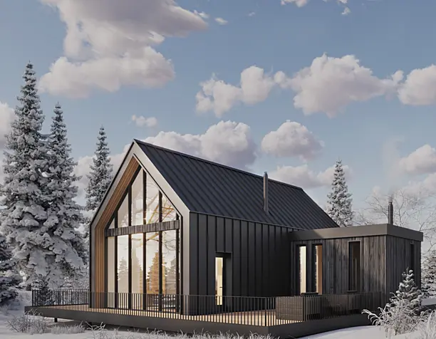 Winter barnhouse
